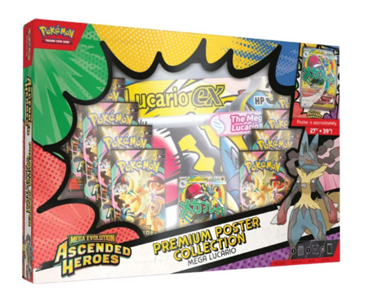 Pokémon TCG Mega Evolution Ascended Heroes Premium Poster Collection (Lucario)