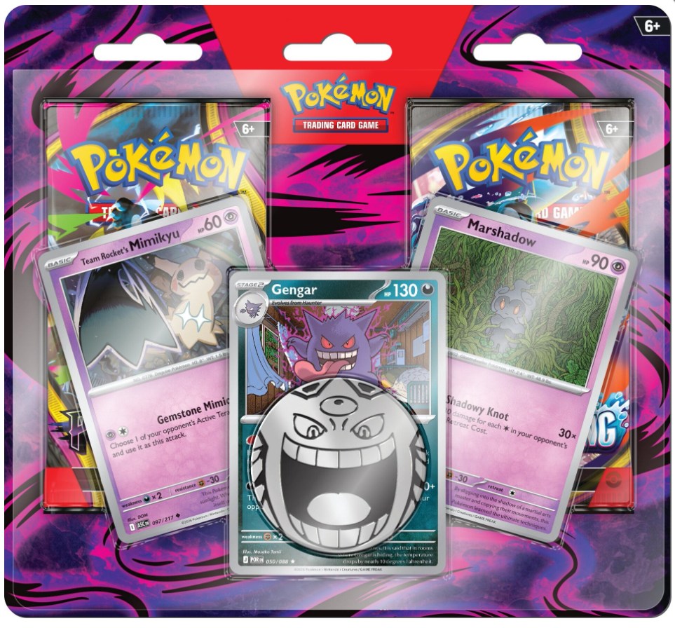 Pokémon TCG: Enhanced 2-Pack Blister – Gengar, Marshadow & Team Rocket’s Mimikyu