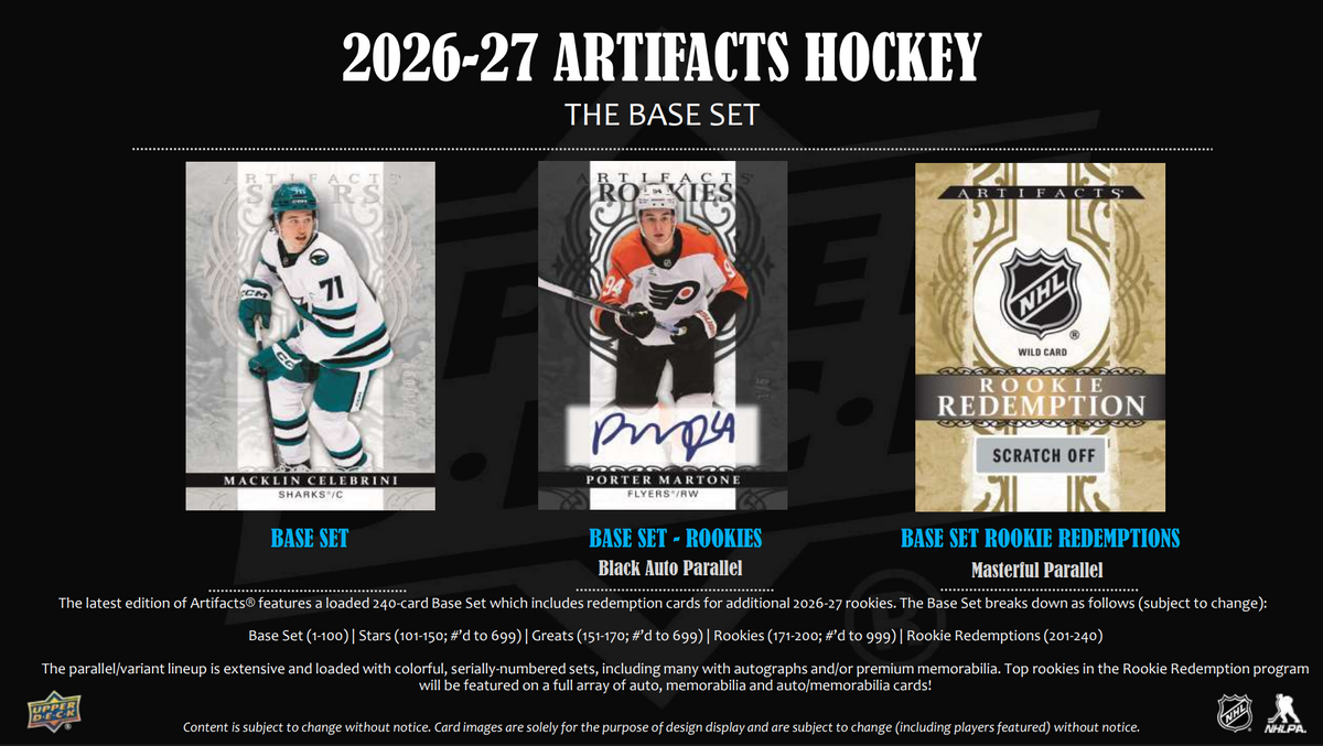 2026-27 Upper Deck NHL Artifacts – Hobby Booster Box