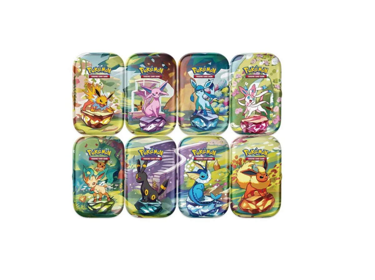Pokémon TCG: Scarlet & Violet – Prismatic Evolutions Mini Tin (Slumpmässigt motiv)